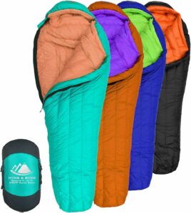 Sleeping bag for camping, hiking or backpacking